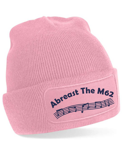 Abreast the M62 - Official Original Patch Beanie (Navy or Pink) Beechfield (BB445) (One-Size)